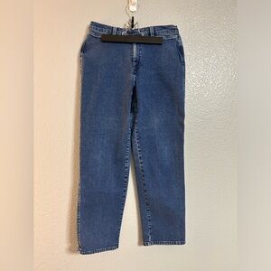 Vintage Women’s Dockers Blue Denim Stretch Slim Tapered Mom Jeans Size 8 S